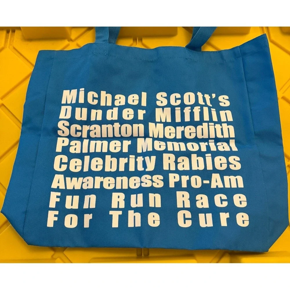 The Office Dunder Mifflin Tote Bag NEW Michael Scott's Fun Run Race For The Cure